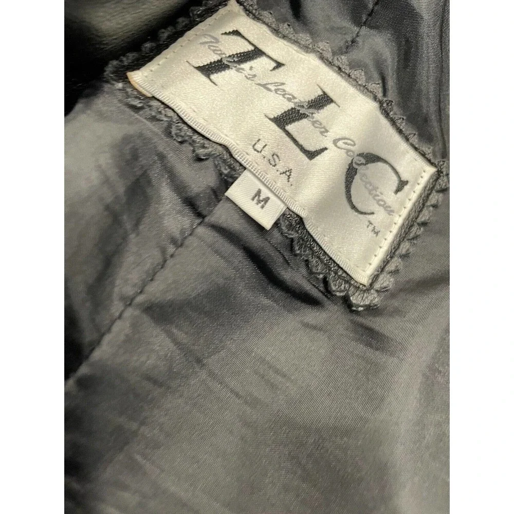 Twins‎ Leather Collection TLC Size M Open Coat Jacket Shawl Collar Longline